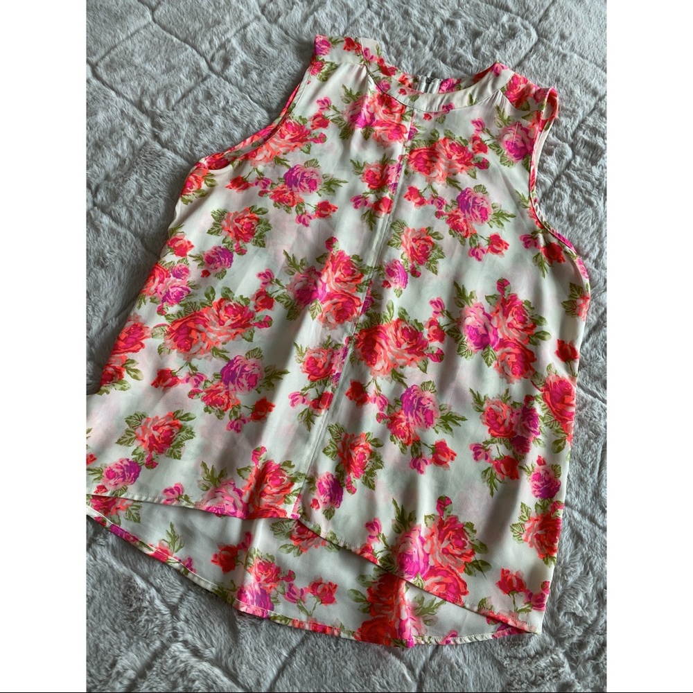 Paper Crane hot pink rose tank